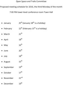 Icon of 2016 OSTC Meeting Schedule